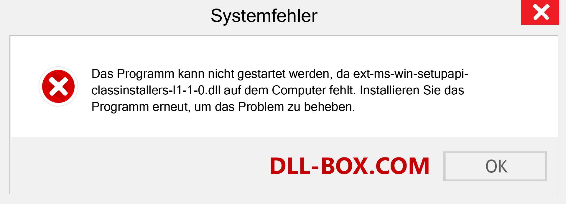 ext-ms-win-setupapi-classinstallers-l1-1-0.dll-Datei fehlt?. Download für Windows 7, 8, 10 - Fix ext-ms-win-setupapi-classinstallers-l1-1-0 dll Missing Error unter Windows, Fotos, Bildern